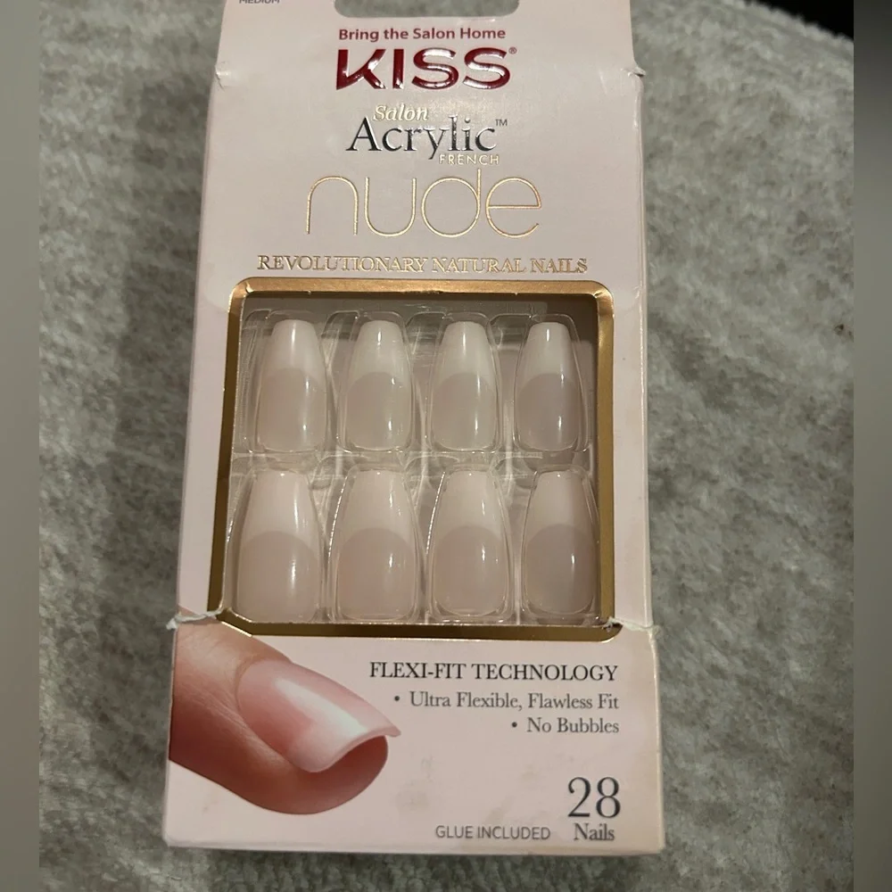 Kiss Acrylic Gel Press on Nails Bundle, short, medium & long artificial nails